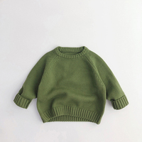 Fournisseur de pulls tricots pour enfants 100% coton pull en tricot à col rond pull pour bébé pour l'automne hiver