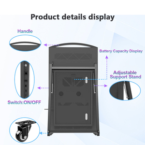 Trong nhà 49 inch Độ sáng cao có thể sạc lại xách tay kỹ thuật số biển hiển thị Màn hình <span class=keywords><strong>LED</strong></span> kiosk di chuyển thương mại quảng cáo <span class=keywords><strong>Totem</strong></span> - Product Image 3