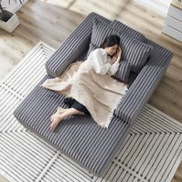 Ausklappbares Schlafsofa, faltbarer Sessel mit Kissen, bequemes Bodenliegesofa für das Wohnzimmer
