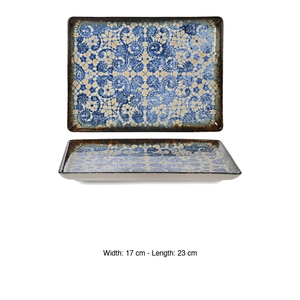 Bandeja Rectangular Rinart Bluet, Impresión Digital Premium, Porcelana Fina, 23 x 17 cm, para Restaurantes, Servicios de Catering, Hoteles, Venta al por Mayor - Product Image 2