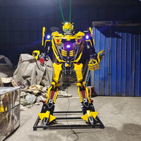 Statues de robot animatroniques grandeur nature personnalisées Nanchi Offre Spéciale grandes lumières laser LED Statues de robot avec mouvement et sons