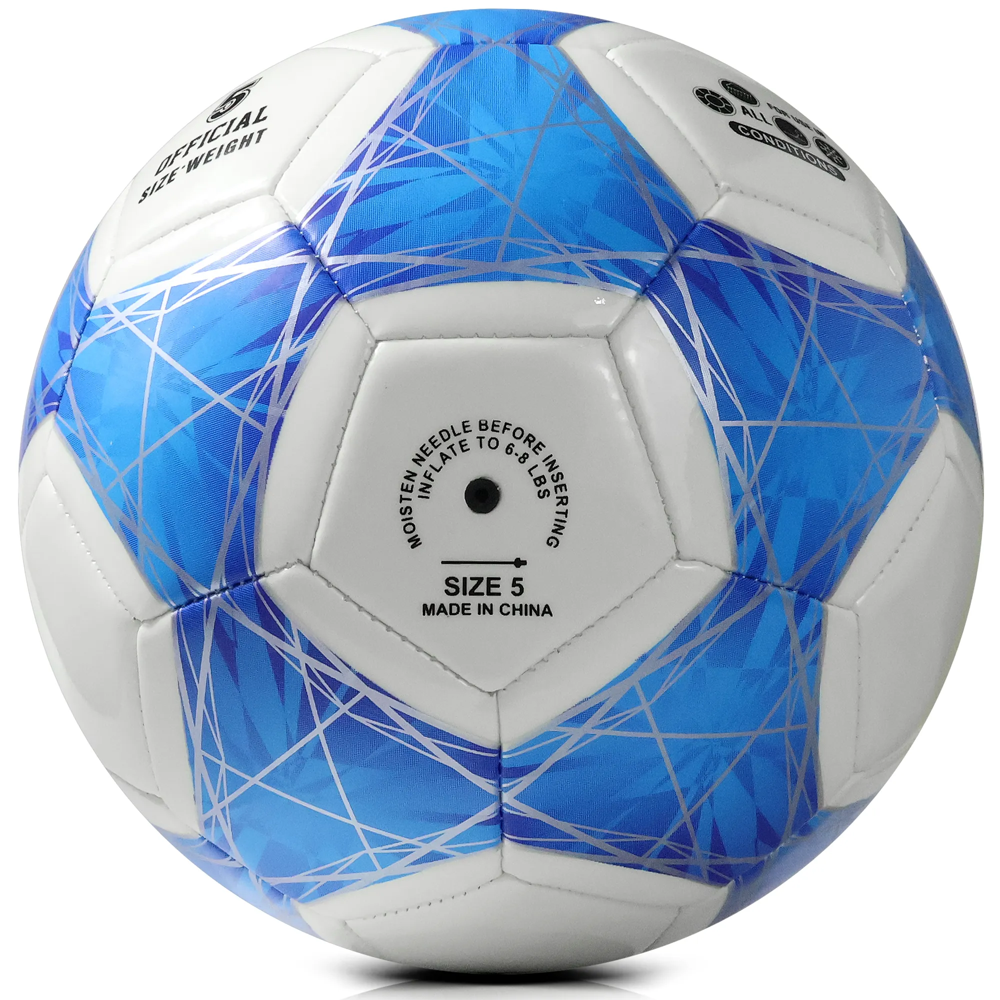 Classical Glow In The Dark Luminous Soccer Balls Machine Stitched Soccer Ball Custom Offical Size PU Soccer Ball