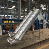 Precio de Fábrica OEM Personalizado, Banda Transportadora Inclinada de Grado Alimenticio de Buena Calidad, Banda de Aluminio Resistente al Calor, Velocidad Ajustable