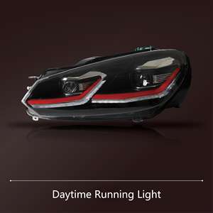 หลังการขายอะไหล่ไฟหน้า2009 2013 VW Golf 6 GTI นำคู่ไฟสำหรับวิ่งกลางวันซ้าย + ขวา - Product Image 3