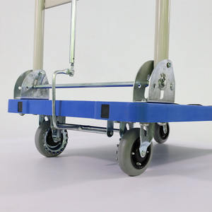 अनुकूलन योग्य भारी शुल्क प्लेटफॉर्म हाथ ट्रक F153s 150 किलोग्राम क्षमता औद्योगिक 4 "पहियों बड़े मंच गोदाम मोवर - Product Image 2