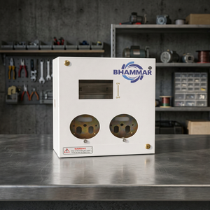 Boîte de distribution BHAMMAR 12 prises 20A 230V, boîtier métallique intérieur IP54, verrouillage anti-effraction, MCB DP - Product Image 4