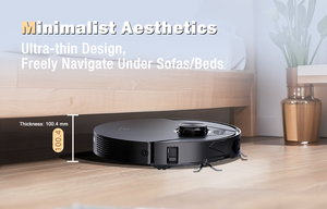 روبوت تنظيف ذكي A10 للمنزل يعمل بالكهرباء مع ميزة التنظيف الجاف والرطب ونظام الملاحة LDS وبطارية وغلاف باللغة الإنجليزية - Product Image 4