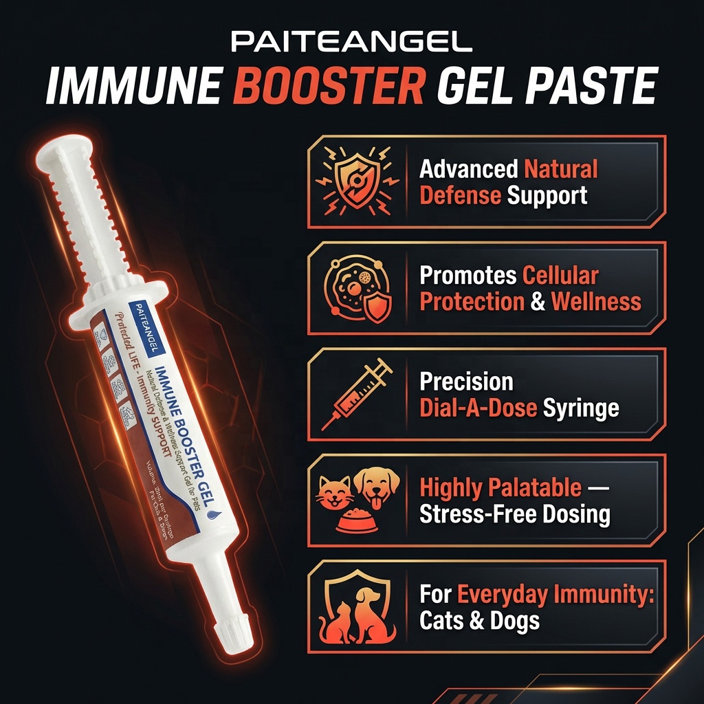 OEM Pet Immune Booster Gel Natural Defense Wellness Supplement Paste For Cats And Dogs Syringe Private Label
