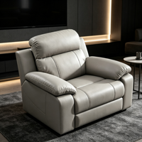 Canapé-lit électrique une place en cuir PU au design moderne pour salons