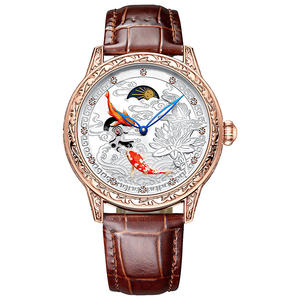 นาฬิกาข้อมือผู้ชาย Tevise Raksa Duke T890DF ลายปลา<span class=keywords><strong>คา</strong></span><span class=keywords><strong>ร์</strong></span><span class=keywords><strong>ฟ</strong></span> 3 มิติ แกะสลัก กลไกอัตโนมัติ สายหนังแท้ พร้อมเสริมโชคลาภ - Product Image 1