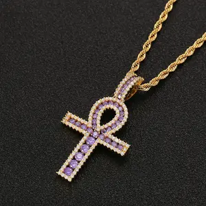 Оптовая продажа, ожерелье с кулоном в виде креста anhk