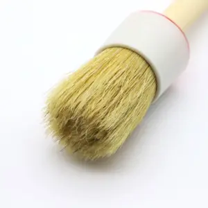 Gran oferta, pincel redondo para pintar, mango de madera, fabricante de pinceles, poliéster ecológico, pegamento epoxi OEM, herramientas de pintura al óleo