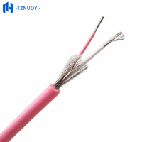Fil thermocouple haute température de type N, torsadé, 2 conducteurs, 24 AWG, gaine en silicone, isolant FEP, câble blindé IP65, industriel