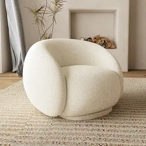 White Leisure Chair Velvet Couch Elegant Minimalist Modern Living Room Sofas