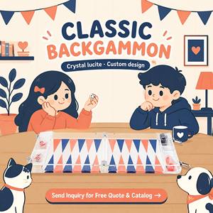 <span class=keywords><strong>Jeu</strong></span> <span class=keywords><strong>de</strong></span> backgammon en acrylique transparent imprimé 25x20x4,5 cm, plateau <span class=keywords><strong>de</strong></span> backgammon pliable portable avec étui <span class=keywords><strong>de</strong></span> rangement à loquet métallique - Product Image 6