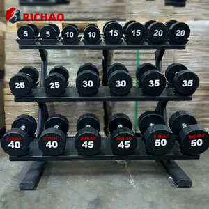 Custom Urethane Gym Weights Dumbells Set Commercial <strong>10kg</strong> <strong>Dumbell</strong> Pair Fitness 12 Sided PU Dumbbell - Product Image 1