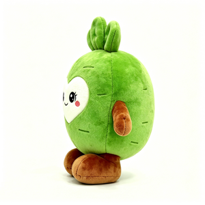 Peluche de Rábano Verde Personalizado, Adorable Juguete de Peluche Suave con Cara y Extremidades Sonrientes - Product Image 1