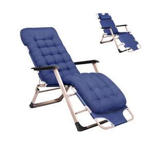 <span class=keywords><strong>Chaise</strong></span> <span class=keywords><strong>Longue</strong></span> Inclinable Zéro Gravité Pliante d'Extérieur au Design Moderne avec Coussin Moelleux pour <span class=keywords><strong>Bain</strong></span> de <span class=keywords><strong>Soleil</strong></span> en Métal pour Cour - Product Image 1