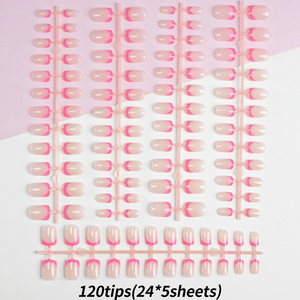 120 pièces court carré français <span class=keywords><strong>faux</strong></span> ongles couverture complète multicolore presse sur ongles couleur <span class=keywords><strong>arc</strong></span>-<span class=keywords><strong>en</strong></span>-<span class=keywords><strong>ciel</strong></span> Extension artificielle <span class=keywords><strong>faux</strong></span> ongles conseils - Product Image 5