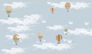 Papier peint pour enfants Garçons Filles Maternelle Chambre Fond d'écran Cartoon Avion Carte du monde Papier peint - Product Image 5