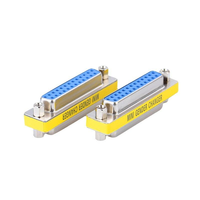 Mini adaptateurs de genre 25 broches femelle-femelle DB25, pour transfert de données et connexion d'appareils via câbles série RS232