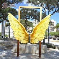 Statue d'extérieur Ailes d'Ange Sculpture en métal Grandes ailes en bronze Sculpture