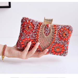 Nuova Borsa di Lusso dal Design Elegante, Pochette Dorata alla Moda per Donne, Clutch con Motivo a Rombi e Borse <span class=keywords><strong>da</strong></span> <span class=keywords><strong>Sera</strong></span> per Signore - Product Image 2