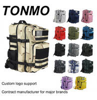 Sac à dos tactique Oxford en polyester 15L 25L 45L avec pochette Molle, sac d'assaut, sac à dos de camping étanche antivol OEM pour la randonnée