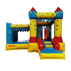 Inflatable <b>Bounce</b> House Jumping Bouncy <b>Castle</b> Ball Pit Jumper Moonwalk Bouncer Combo Slide for Kids 500KG Capacity 3-Year - Product Image 1