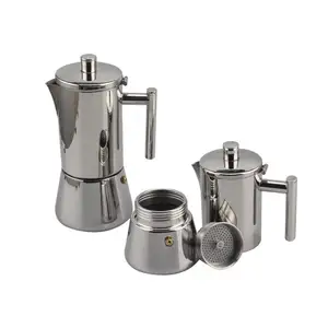 Hot Sale Professional Stainless Steel Italian Espresso Coffee Maker for Stove French Presses