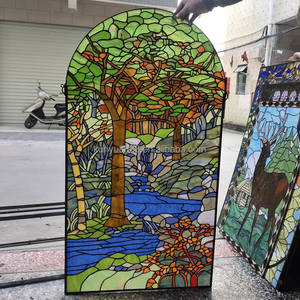 Ventanas de Vidrio Tintado Hechas a Mano, Sólidas y Duraderas, Estilo Europeo, para Villa |   Diseño Natural Personalizado Tiffany Guangdong - Product Image 6