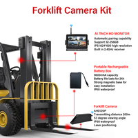 Système de caméra de recul pour chariot élévateur sans fil numérique AHD avec moniteur DVR portable TFT 7 pouces, base magnétique et vision nocturne IR, garantie 1 an