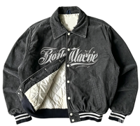 Veste de baseball en jean unisexe vintage imprimée DTG Kornit personnalisée, style streetwear écologique