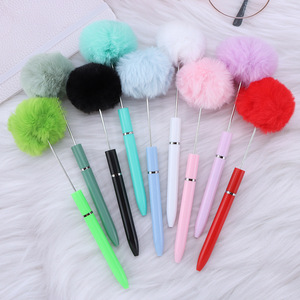 Stock Colorful Novelty Handmade Plush Bead <b>Pens</b> Personalized DIY Beads Decoration Cute Gift <b>Pen</b> Wholesale - Product Image 5
