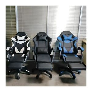 Chaise de jeu pour ordinateur de <span class=keywords><strong>bureau</strong></span> à domicile de course en cuir PU bon marché de luxe ergonomique de haute qualité - Product Image 1