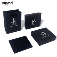 Großhandel Hochwertiges Schwarzes Schmuckbox-Set |   Minimalistisches Design mit Samtbeutel & Geschenkkarte