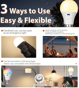 รีโมทคอนโทรลอัจฉริยะ หลอดไฟ LED RGB โคมไฟตั้งโต๊ะแสงสว่างโดยรอบ - Product Image 4
