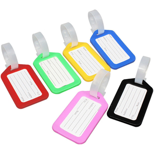 Waterproof Design 3d Raised Embossed Logo Luggage Tag Pvc Personalized Customized <b>Suitcase</b> Luggage Tag With <b>Strap</b> - Product Image 3
