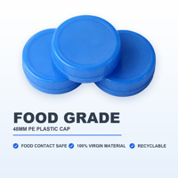 Bouchon à vis en plastique écologique de 48 mm pour bouteille d'eau minérale, logo personnalisé, vente en gros