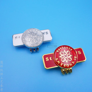 Clip Metálico para Gorra de Golf Kolwin, Marcador de Bola Magnético Decorativo con Personaje de Dibujos Animados, Dorado y Plateado, Dos Tonos - Product Image 3