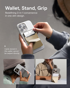 Cartera Magnética Resistente, Soporte Invisible para Teléfono, Ultrafino, Antigolpes, Portátil, Plegable, Soporte de Escritorio para Tarjetas de Identificación - Product Image 3