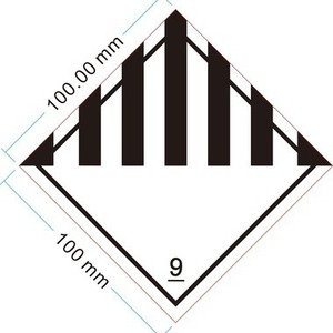 Etiqueta en forma de Y para mercancías peligrosas de clase 3/9, desinfectante de manos a base de alcohol, advertencia de límite de volumen, adhesivo recordatorio de envío, 10x10cm - Product Image 4
