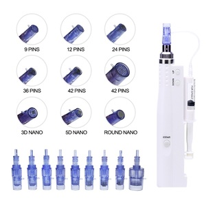 Stylo de Microneedling pour Crème BB Éclatante, Cartouches de Microneedling Meso, Pistolet de Mésothérapie 9, 12, 24, 36, 42 aiguilles, <span class=keywords><strong>Micro</strong></span>-aiguille - Product Image 3