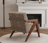 Fauteuil simple antique chinois Richard, style médiéval, salon, chambre à coucher, hôtel, balcon, loisirs, bois massif, fauteuil de maison