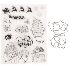 Sello de goma de estilo navideño personalizado para planificador/Álbum DIY sello de decoración transparente - Product Image 3
