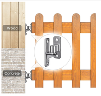Charnières de portail monobloc en acier inoxydable 304, finition polie, fixation murale pour clôture grillagée agricole