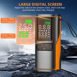 ปั๊มลมดิจิตอลไร้สายแบบพก<span class=keywords><strong>พา</strong></span>สำหรับรถยนต์ มอเตอร์ไซค์ จักรยาน รถบรรทุก 150 PSI พร้อมไฟ LED ระบบ<span class=keywords><strong>หยุด</strong></span>อัตโนมัติ แบตเตอรี่ 6000mAh/7800mAh กำลังไฟ 120W เครื่องสูบลมยาง - Product Image 2