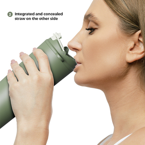 Tazza Termica Personalizzata di Lusso Unica per Natale, Riutilizzabile, in Acciaio Inossidabile, per Bevande Fredde, con Coperchio - Product Image 4