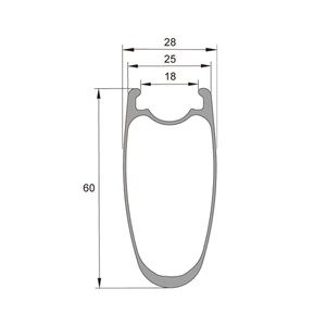 Jantes de vélo de route en <span class=keywords><strong>carbone</strong></span> 700c de 18mm de large intérieur 60mm, <span class=keywords><strong>700</strong></span> - Product Image 2