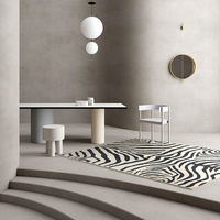 Tapis décoratif en fausse fourrure, accessoire vintage à imprimés d'animaux, effet d'illusion de vortex, antidérapant